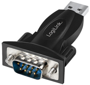 LogiLink Adaptateur USB 2.0 - RS232, noir