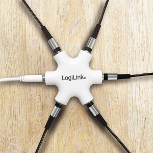 LogiLink Splitter audio LogiStar, blanc