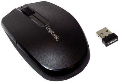 LogiLink Mini souris optique pour notebook, sans fil, noir