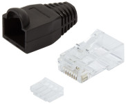 LogiLink Connecteur mâle RJ45, Cat.6, non blindé, noir