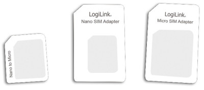 LogiLink SIM-Karten-Adapter-Set, Nano / Micro / Standard SIM