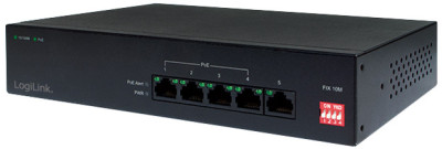 LogiLink Switch de bureau Fast Ethernet PoE, 5 ports