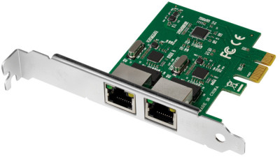 carte réseau PCI LogiLink Gigabit Ethernet RJ45, 2 ports