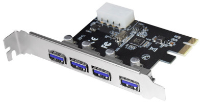 Logilink Carte PCI Express USB 3.0, 4 ports, 5 Gbps