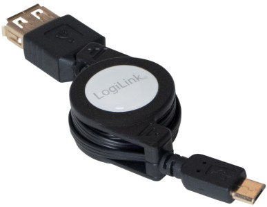 LogiLink Micro câble de connexion USB OTG, fiche - prise