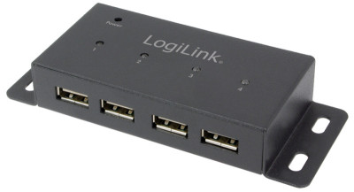 LogiLink Hub USB 2.0, 4 ports, pour un montage mural