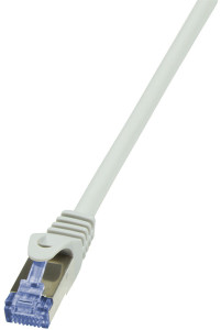 LogiLink Câble patch PrimeLine, Cat. 6A, S/FTP, 0,5 m, blanc