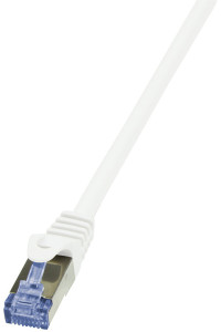 LogiLink Câble patch PrimeLine, Cat. 6A, S/FTP, 1 m, blanc