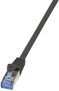 LogiLink Câble patch PrimeLine, Cat. 6A, S/FTP, 0,25 m, gris
