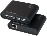 LogiLink Kit Extender USB 2.0, avec hub USB 4 ports LogiLink Kit Extender USB 2.0, avec hub USB 4 ports