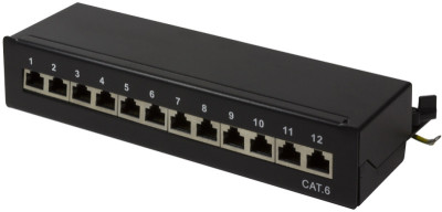 LogiLink Panneau de brassage de bureau Cat.6, blindé,
