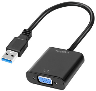 LogiLink USB 3.0 - carte graphique VGA, noir