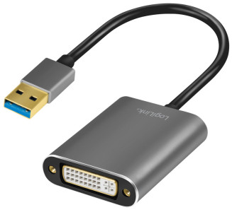 LogiLink USB 3.0 - DVI Grafikadapter, schwarz