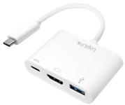 LogiLink Adaptateur multiport, USB-C - HDMI, blanc LogiLink Adaptateur multiport, USB-C - HDMI, blanc