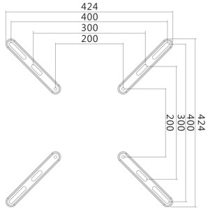 LogiLink Adaptateur VESA, pour écrans 81,28 - 139,7 cm (32