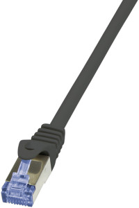 LogiLink câble de raccordement, Cat. 6A, S / FTP, 15,0 m, noir