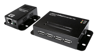 Logilink set extenseur USB 2.0, avec 4 ports USB Hub, PoE