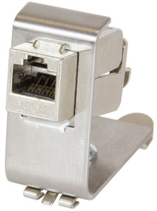 LogiLink Adaptateur rail DIN pour 2 modules Keystone, métal
