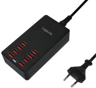 LogiLink boîtier de chargement USB, 6 ports, 32 Watt, noir