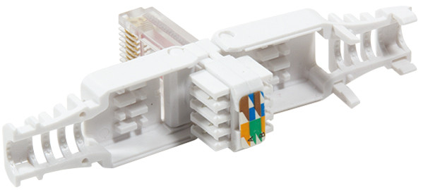 connecteur RJ45 LogiLink, blindé, Cat.6, blanc