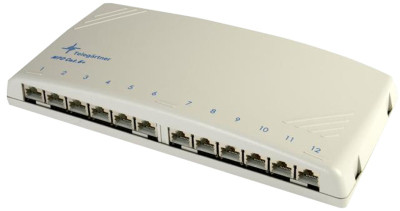 Telegärtner Répartiteur patch modulaire cat.6A, 12 x RJ45,