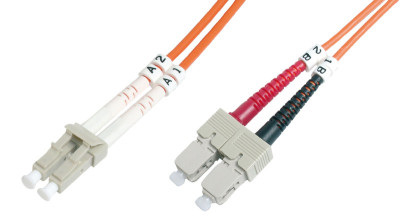 DIGITUS Câble patch à fibres optiques, OM2, LC mâle, SC mâle