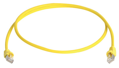 Telegärtner câble patch, Cat.6A (creux), S/FTP, 1 m, jaune