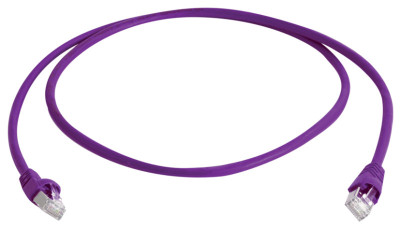 Telegärtner câble patch, Cat.6A (creux), S/FTP, 3 m, violet