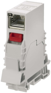 Telegärtner Connecteur pour rail STX, + module B RJ45