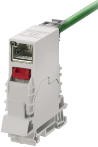 Telegärtner Connecteur pour rail STX, + module B RJ45