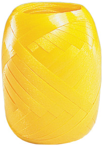SUSY CARD Ruban en pelote, lisse, 5 mm x 20 m, jaune