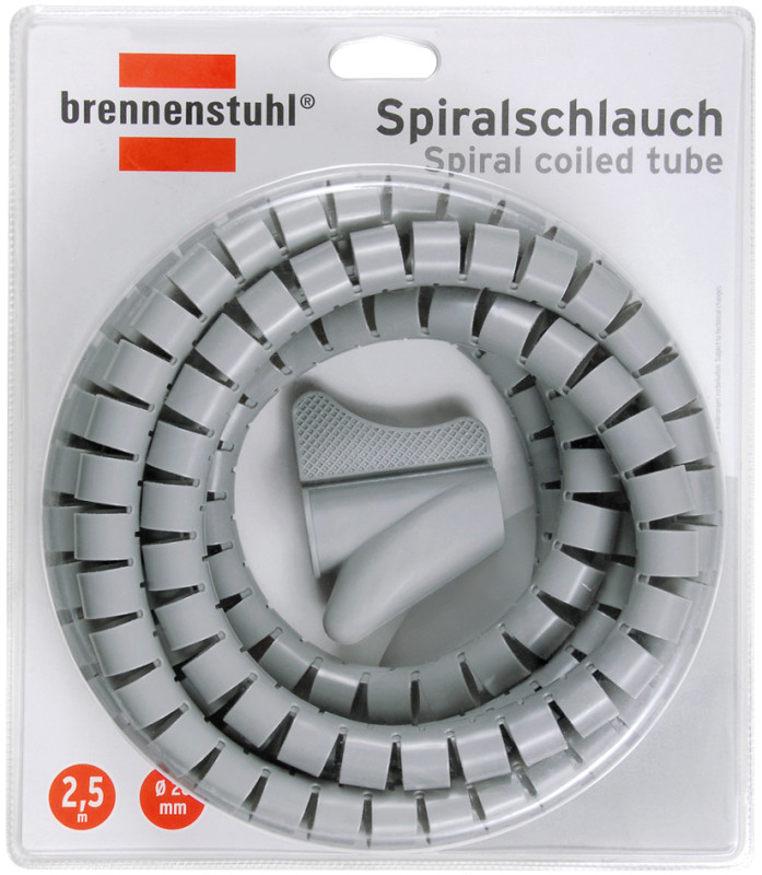 brennenstuhl gaine spirale pour câbles, longueur: 2,5 m,gris