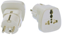 BACHMANN adaptateur de voyage, 2 et 3-pôles,boîtier blanc en BACHMANN adaptateur de voyage, 2 et 3-pôles,boîtier blanc en