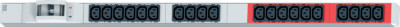 BACHMANN Bloc multiprise IP, 1 U, 20 prises, PDU Level