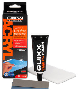 QUIXX Efface-rayures, pour verre acrylique, 4 pièces