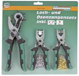 BRÜDER MANNESMANN kit de pince à oeillet et percage rotatif, BRÜDER MANNESMANN kit de pince à oeillet et percage rotatif,
