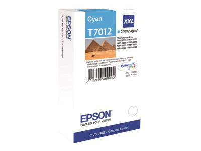 Encre d'origine pour Epson WorkForcePro 4000/4500, Cyan, XXL