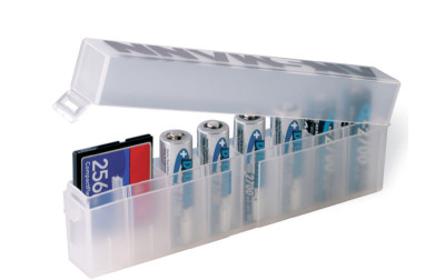ANSMANN Boîte de piles à 8 compartiments, boîte de rangement