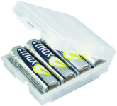 ANSMANN Boîte de piles à 4 compartiments, boîte de rangement