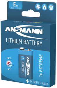 ANSMANN EXTREME LITHIUM E-bloc 9V (6AM6), 10,8V