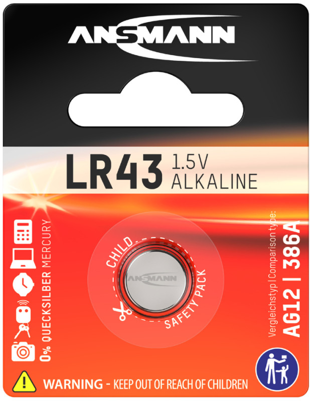 Pile bouton LR44 - AG13 1.5V Alkaline - par 2