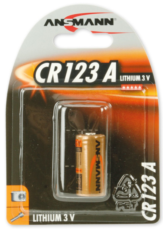 ANSMANN Pile pour appareil-photo lithium CR123A, 3 Volt