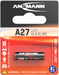 ANSMANN Pile alcaline A27, 12 Volt, blister de 1 ANSMANN Pile alcaline A27, 12 Volt, blister de 1