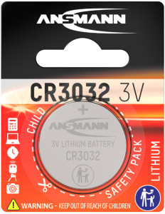 ANSMANN Pile bouton en lithium CR1225, 3 Volt, blister d'1