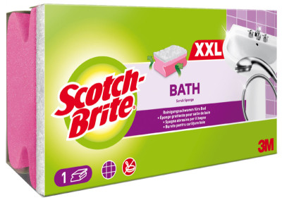 Scotch-Brite éponge de nettoyage doux, couleur: rose / blanc