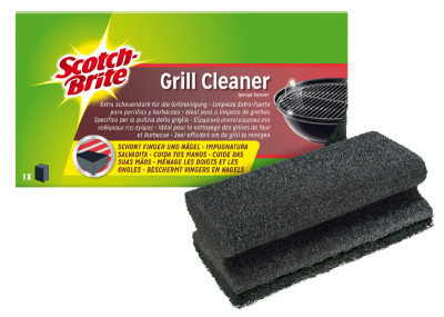 Scotch-Brite Eponge de nettoyage pour BBQ, couleur: noir