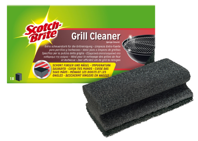 Scotch-Brite Eponge de nettoyage pour BBQ, couleur: noir