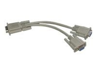 MCL Samar : ADAPTER cable VGA HD15 MALE / FEMALE / FEMALE 40CM