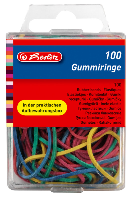 herlitz bracelets caoutchouc, couleurs assorties, tailles