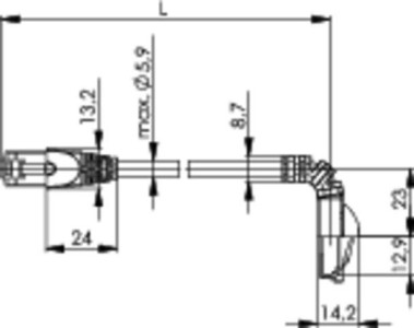 Telegärtner câble réseau, cat.6A (profond), S/FTP, 0,5 m,